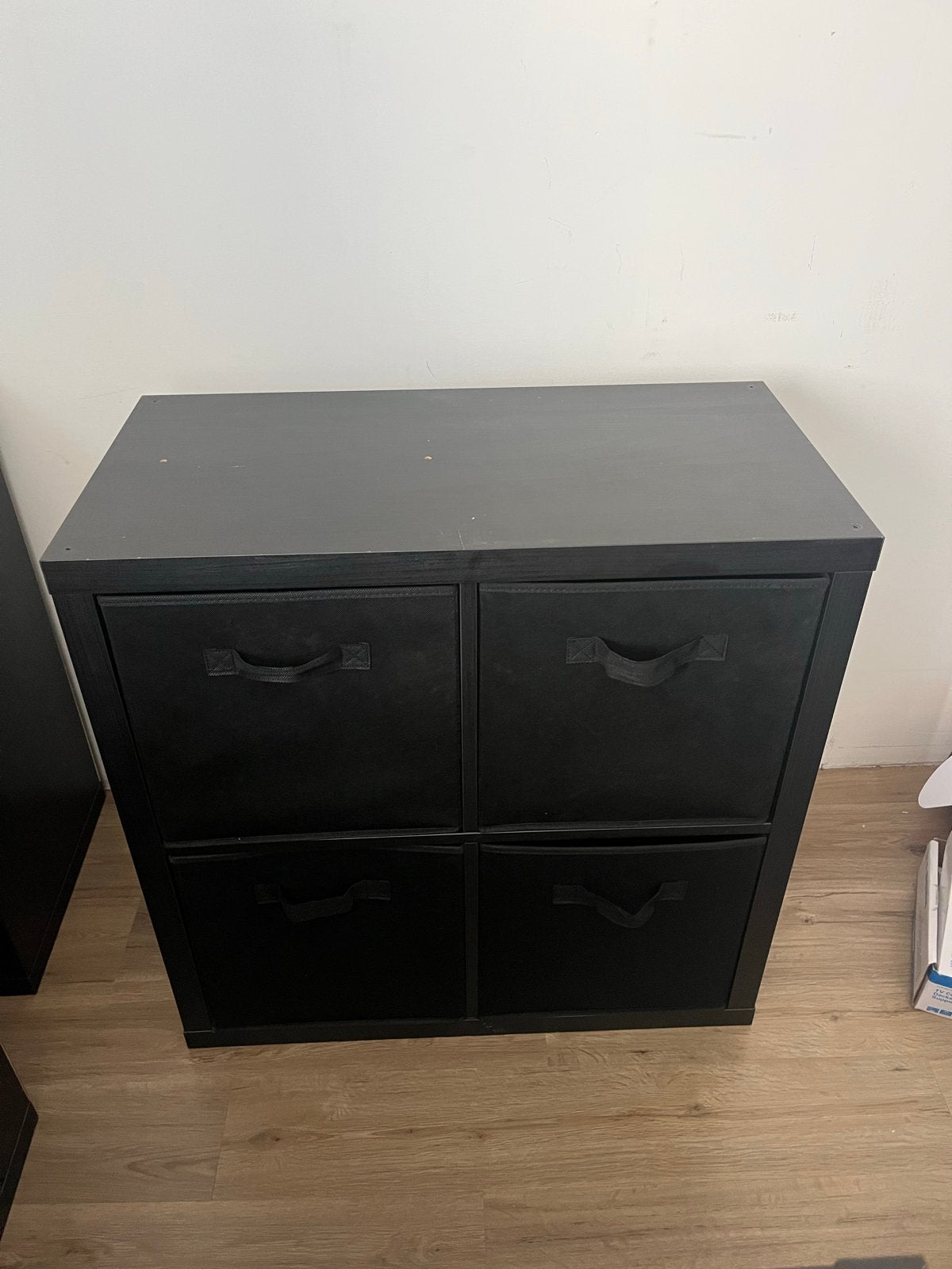 2 stuks IKEA Kallax 2x2 vakkenkast met 4 zwarte lades, Huis en Inrichting, Kasten | Overige, Ophalen, Gebruikt