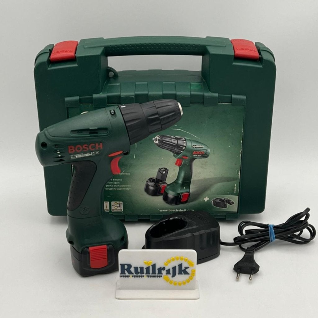 Bosch 9.6v Acuuboormachine PSR 960 complete set in koffer, Ruilrijk, Zo goed als nieuw, Info@ruilrijk.nl, Neerstraat 60, 6041 KD Roermond