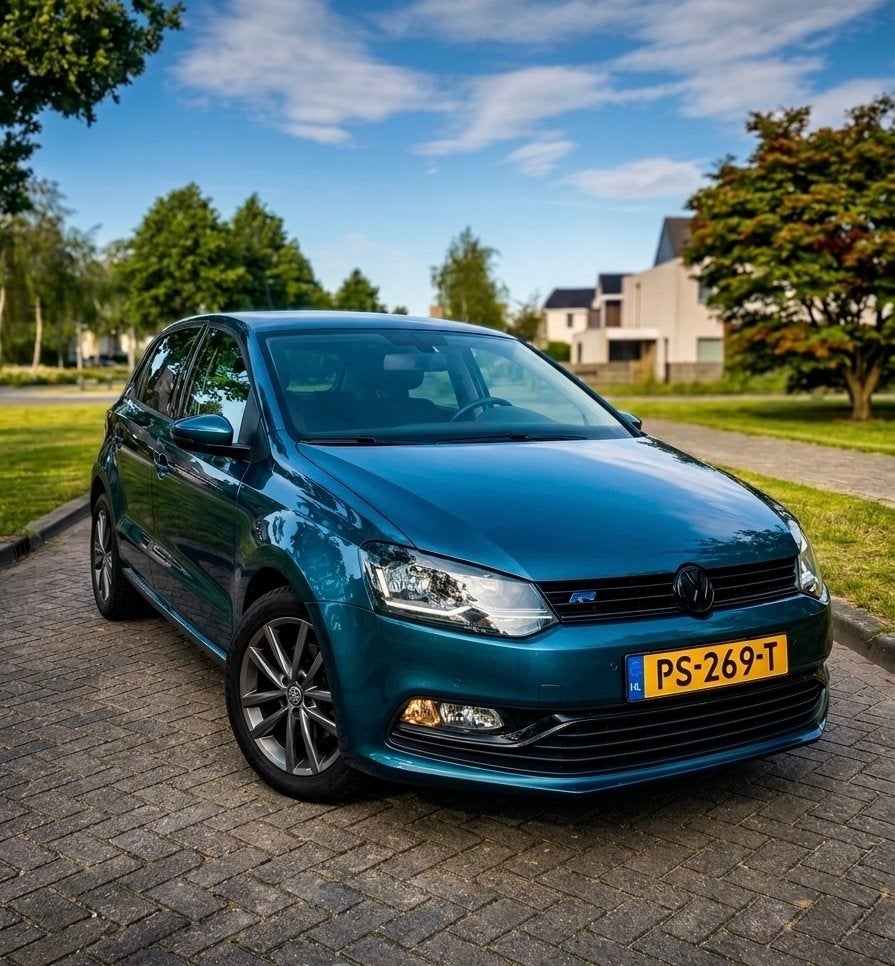 Volkswagen Polo Allstar 1.2 TSI 66KW DSG 2016 Blauw | Banden, Auto's, Volkswagen, 40 €/maand, 4 cilinders, Particulier, 1000 kg