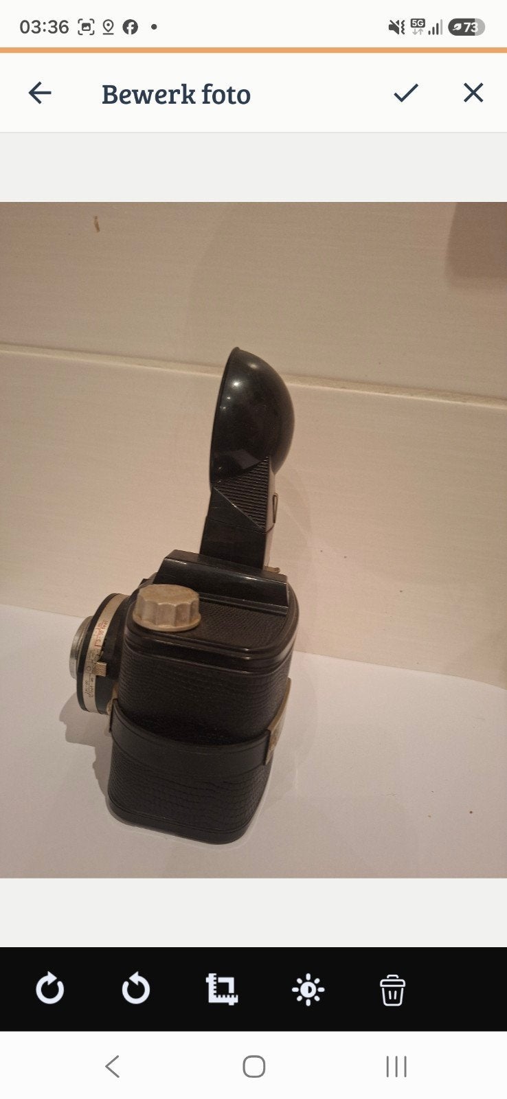 oude camera met lamp flits, Ophalen of Verzenden, Compact, Overige Merken