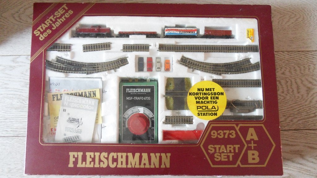 Fleischmann : Piccolo startset 9373 A+B in doos 1989, Hobby en Vrije tijd, Treinset, Gelijkstroom, Fleischmann, Ophalen of Verzenden
