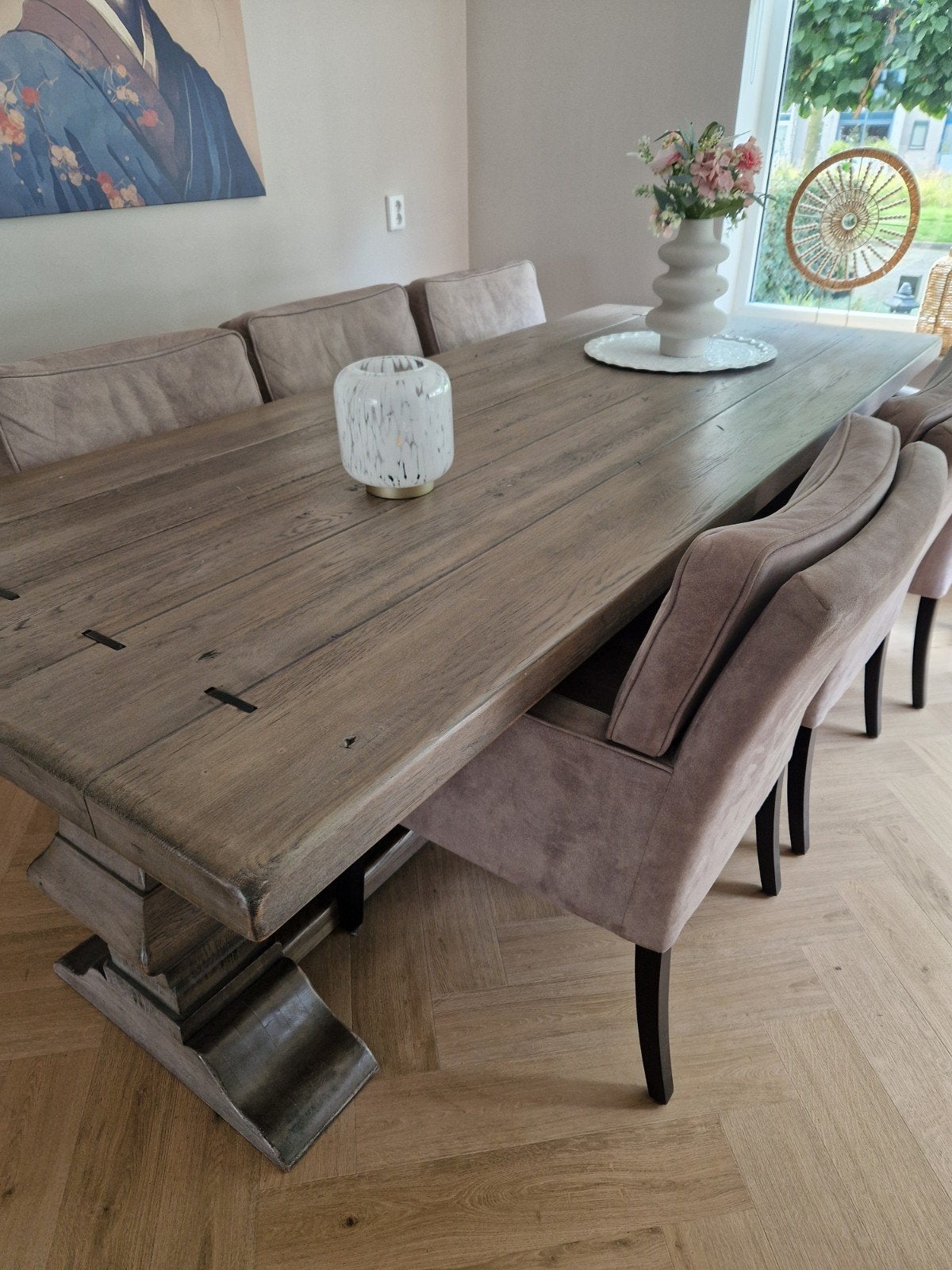 Eettafel kloostertafel 240x100 cm (excl. stoelen), Ophalen, Gebruikt, Kloostertafel, Landelijk, 200 cm of meer