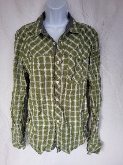 Stoer groen geruit overhemd mt L merk J.C.Rags, ., Ophalen of Verzenden, Zo goed als nieuw, Halswijdte 41/42 (L)