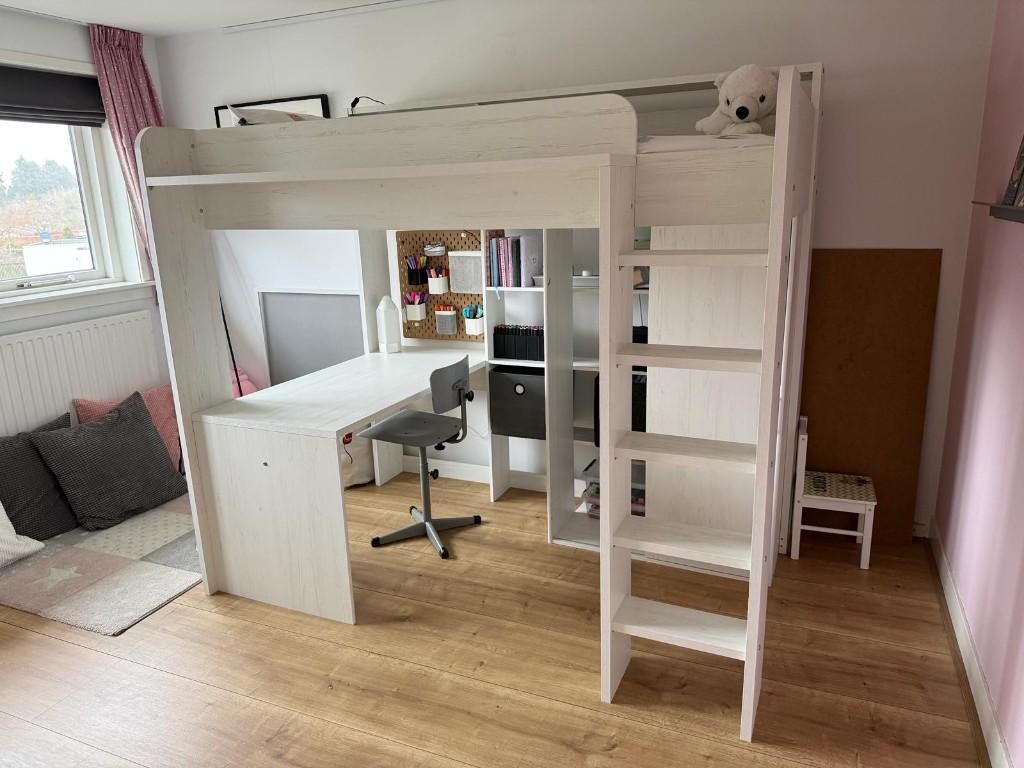 Parisot Hoogslaper Higher incl. kast , bureau en rek, Ophalen, Zo goed als nieuw, Hoogslaper