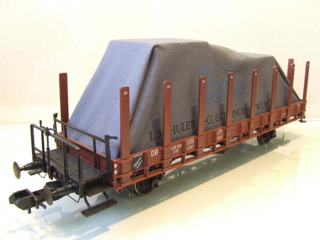 MARKLIN 1 Museumwagen 2001 rongenwagen met huif zgan., Gelijkstroom, Wagon, Ophalen of Verzenden, Zo goed als nieuw
