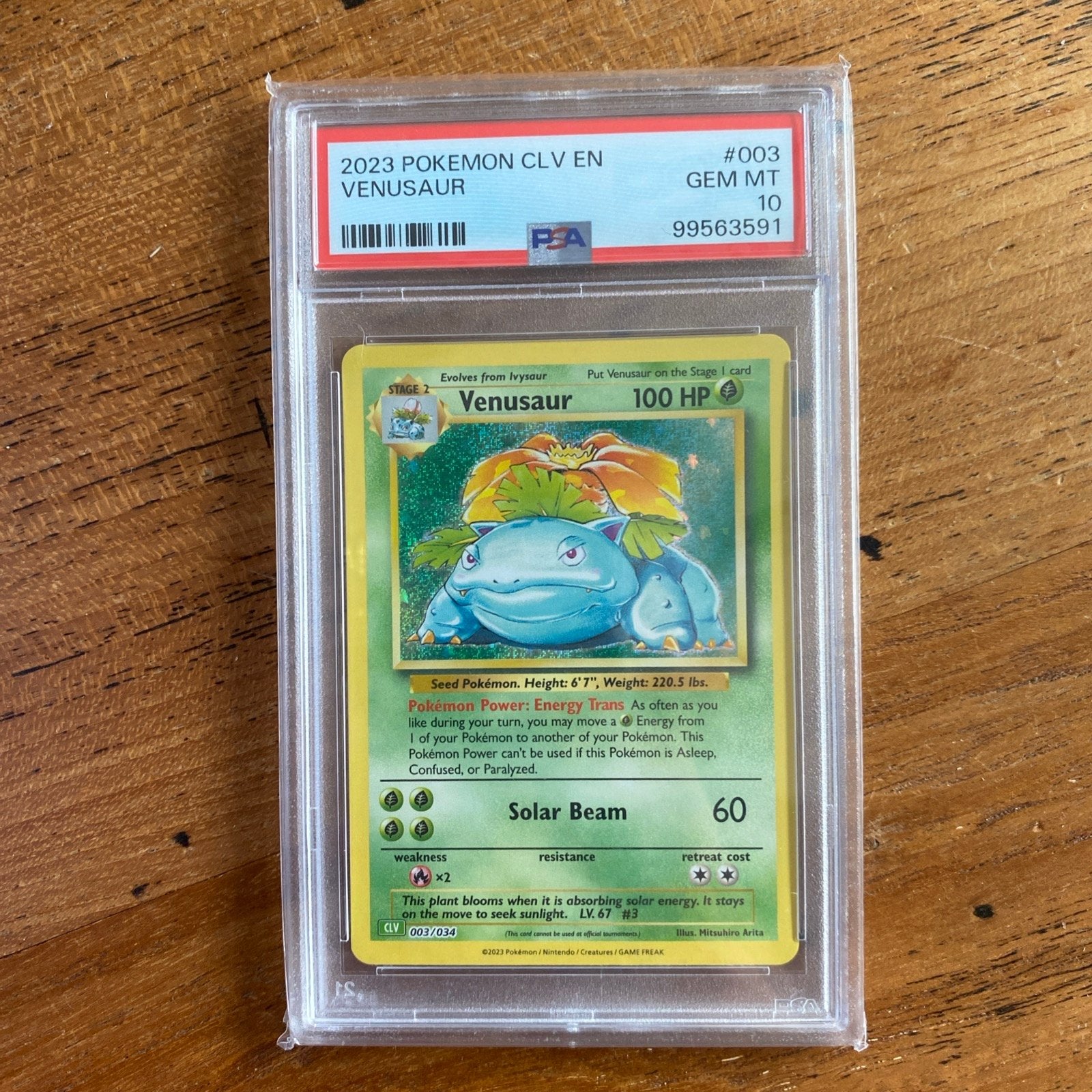 Venusaur Pokémon kaart PSA 10 GEM MT, Ophalen of Verzenden, Zo goed als nieuw, Losse kaart