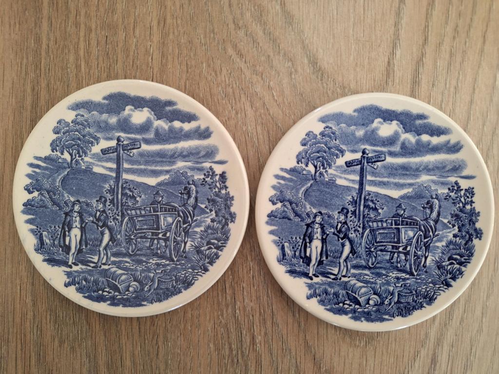 Vintage petit four bordjes Ironstone England, Huis en Inrichting, Keuken | Servies, Ophalen of Verzenden, Porselein, Overige stijlen