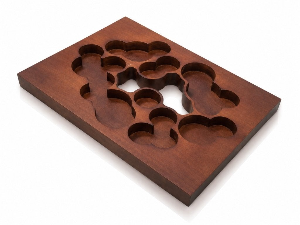 Partij donker bruine houten serveerplanken of organizers, NHP International, Hout, Snij-/serveerplank, Ophalen of Verzenden