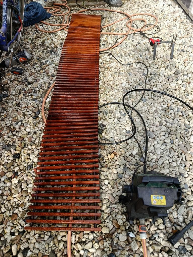 Hardhouten Looprooster convectorput, Ophalen, Minder dan 60 cm, Radiator