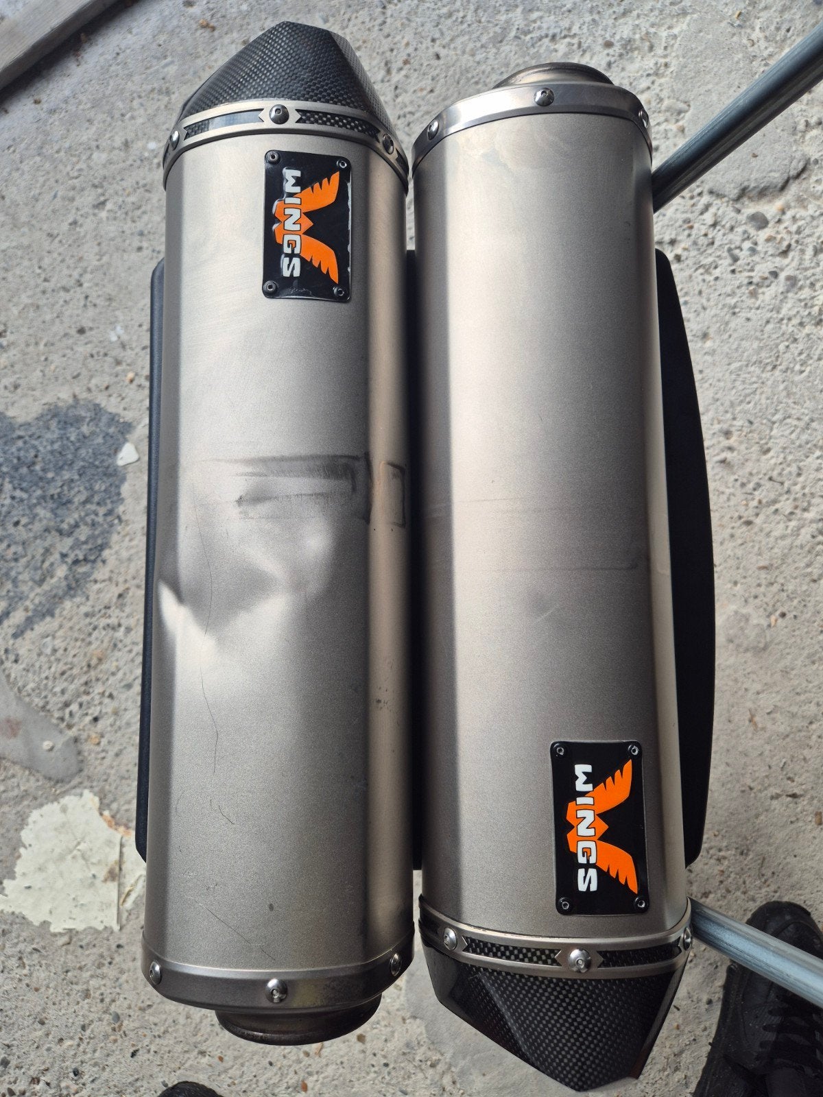 KTM Wings Titanium Uitlaat Met Carbon Tip, Ophalen of Verzenden