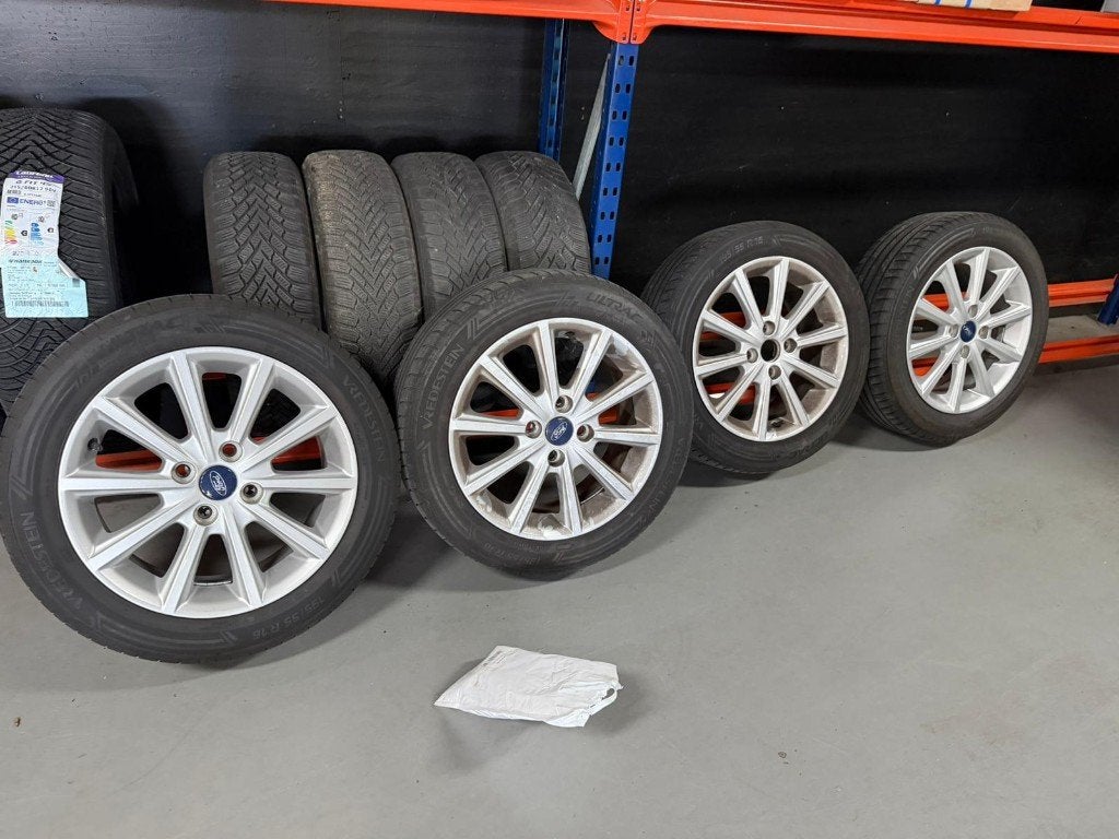 16 inch 4x108 originele Ford Fiesta velgen met zomerbanden, Gebruikt, Banden en Velgen, Personenwagen, 195 mm