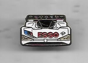 PEUGEOT ESSO AUTO PIN ZWART WITTE UITVOERING, Ophalen of Verzenden, Nieuw, Transport, Speldje of Pin