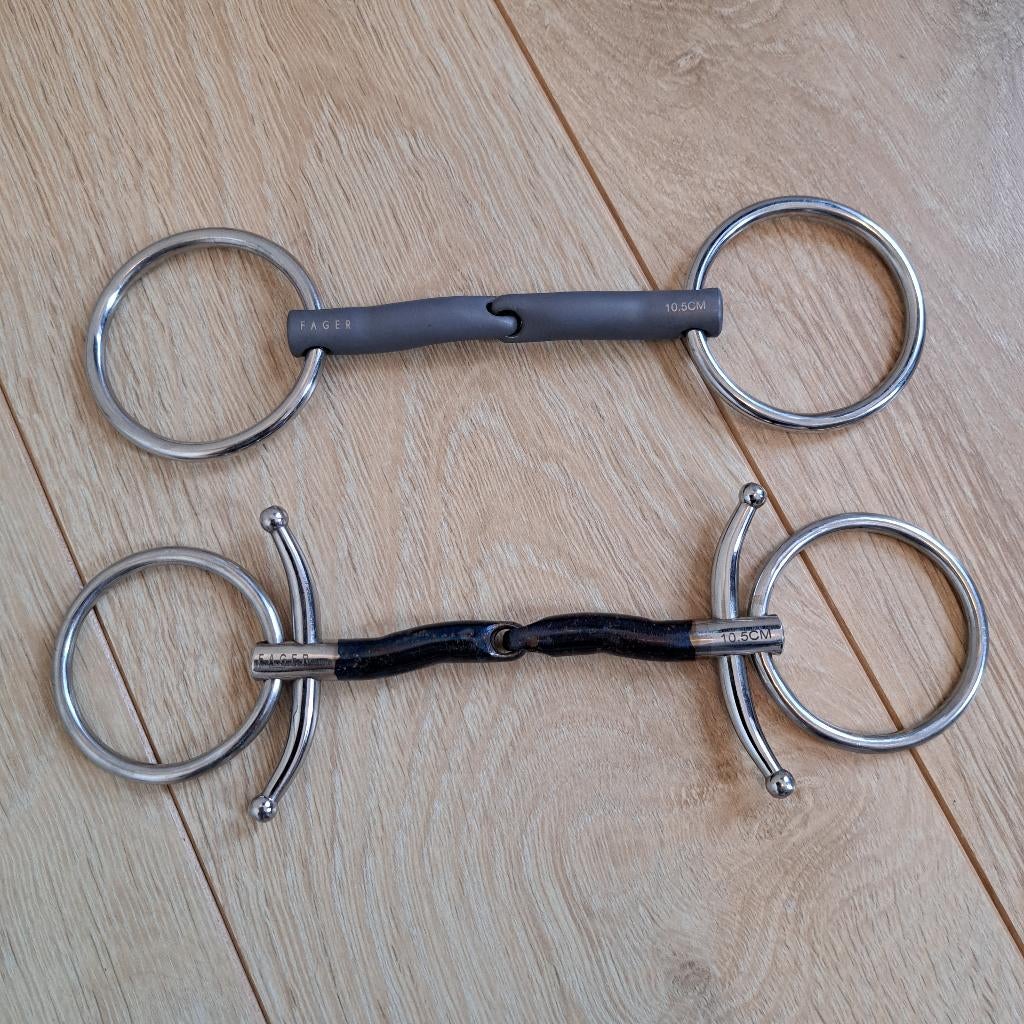 Fager bit 10,5 cm, Dieren en Toebehoren, Paarden en Pony's | Hoofdstellen en Tuigage, Ophalen of Verzenden, Zo goed als nieuw