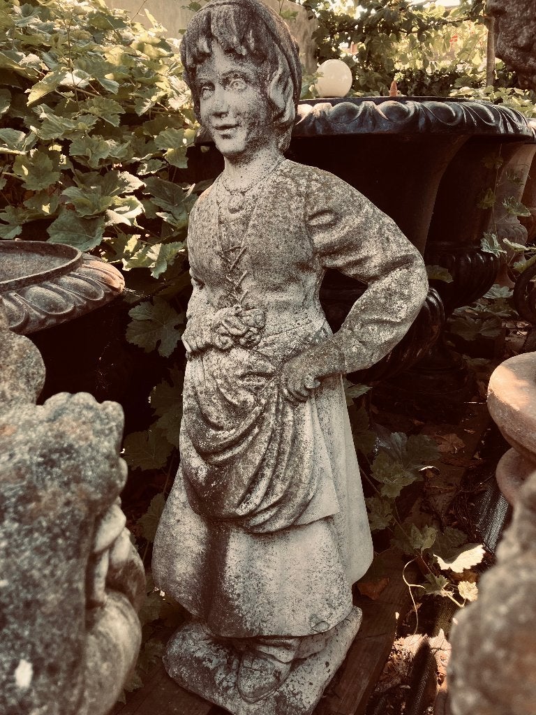 Mooi Oud tuinbeeld, Tuin en Terras, Tuinbeelden, Ophalen, Gebruikt, Beton, Mensenbeeld