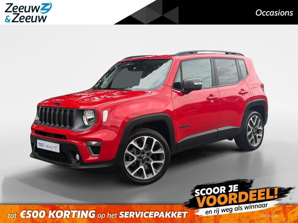 Jeep Renegade 4xe 240 Plug-in Hybrid Electric S | Stoel/stuu, Auto's, Jeep, Automaat, 12 maanden, Stof, Gebruikt
