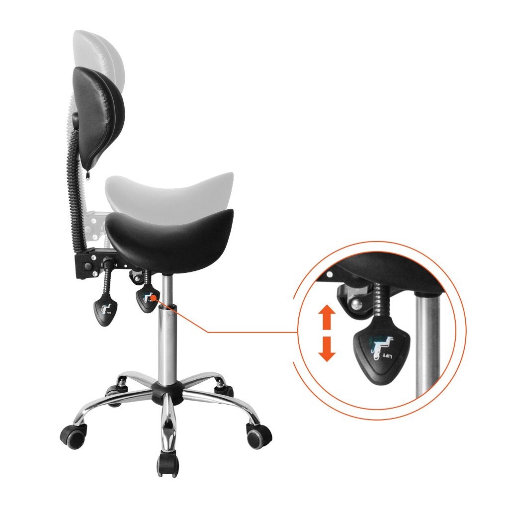 Zadelkruk ergonomisch - kapperskruk - tabouret, Ophalen, In hoogte verstelbaar, Nieuw, Hout