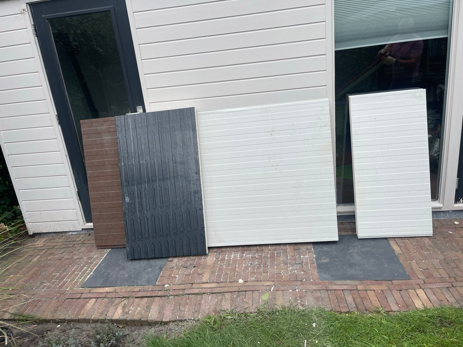 Stukken sandwichpaneel 6 cm dik, Ophalen, Kunststof, Gebruikt, 80 tot 100 cm