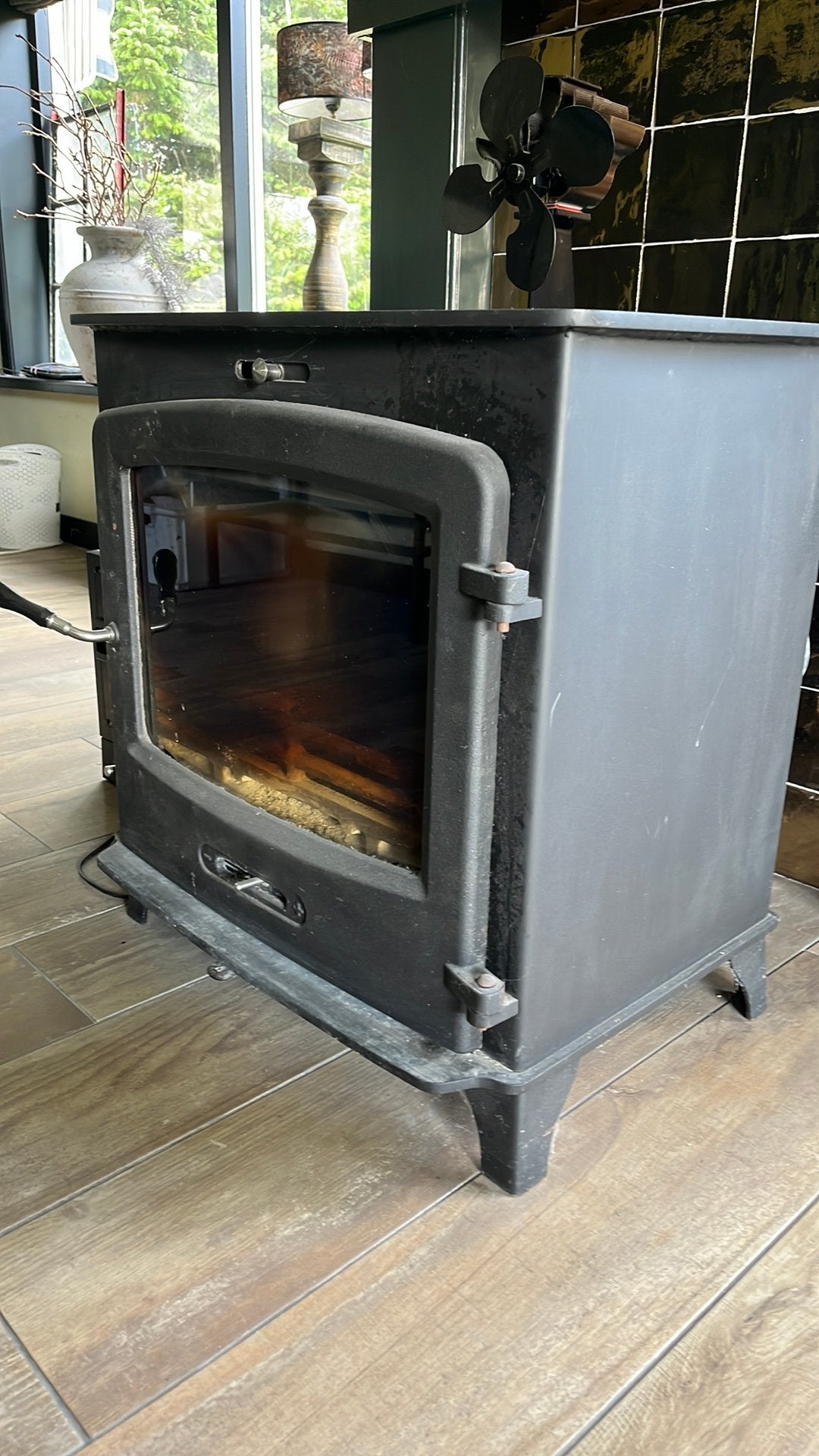 CV houtkachel inclusief rvs buffervat 300ltr, Ophalen of Verzenden, Zo goed als nieuw, Hout, Houtkachel