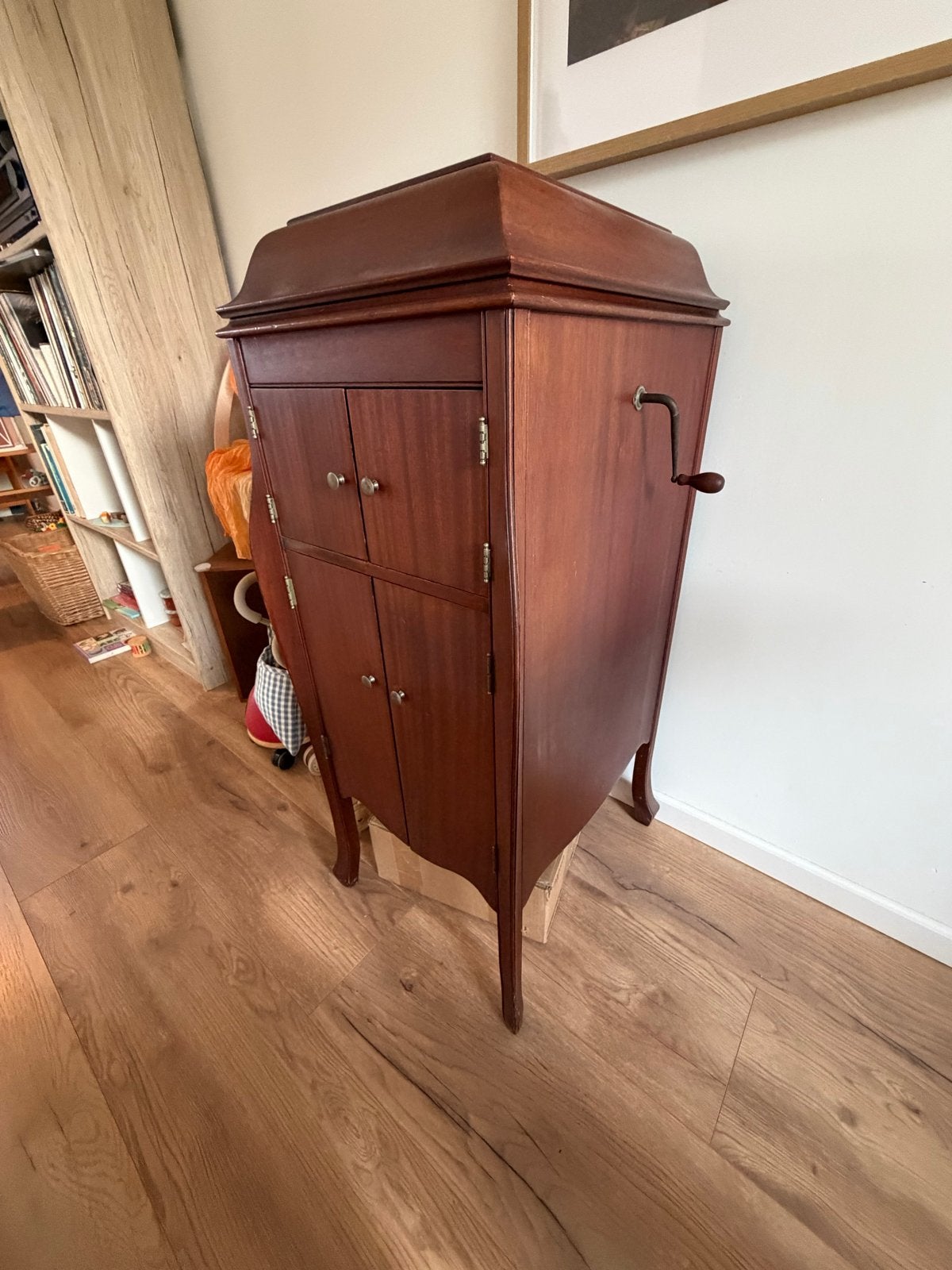 Antieke His Masters Voice grammofoonkast, Ophalen, Gebruikt, Platenspeler, Overige merken