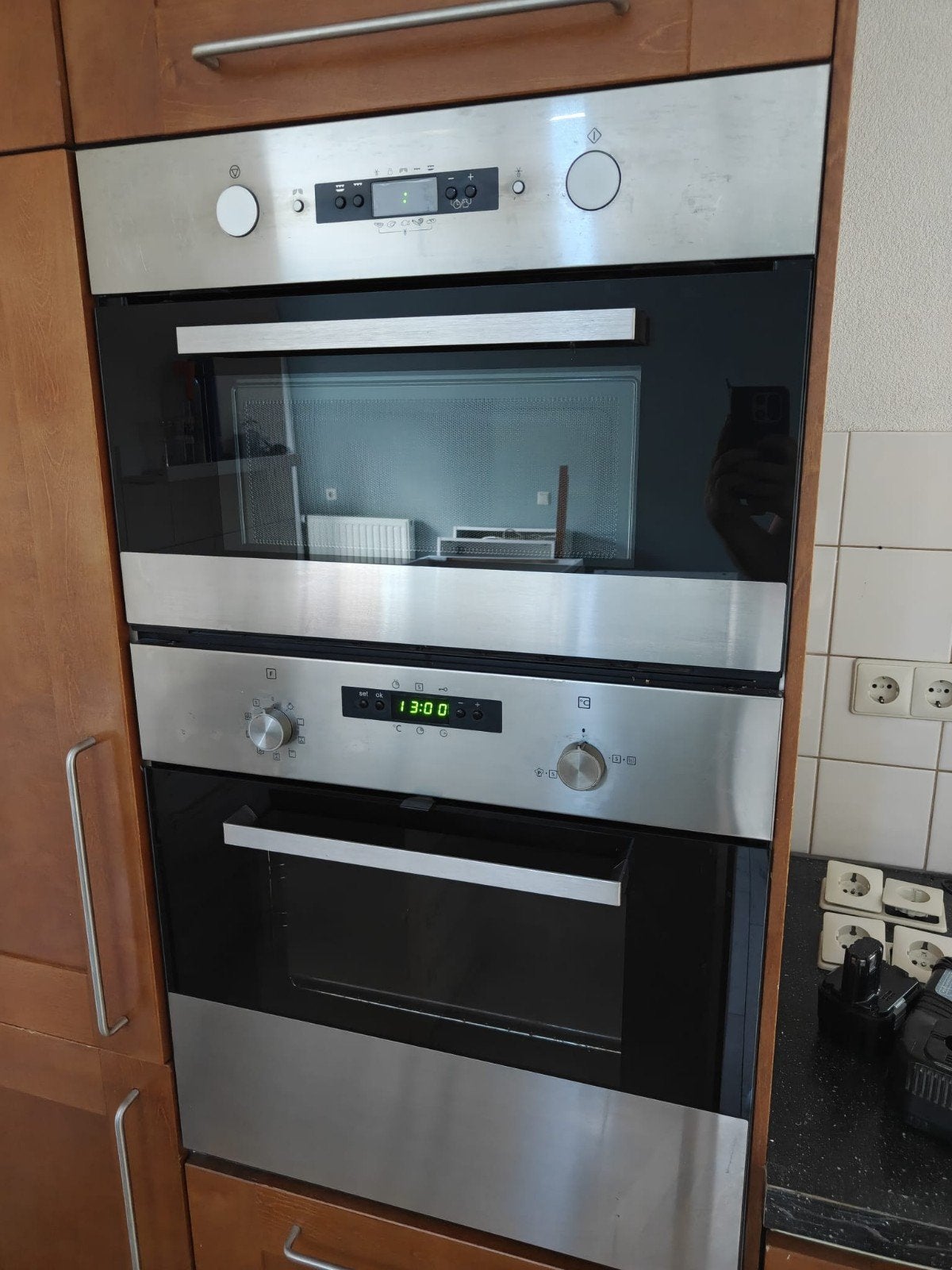 IKEA Inbouw Combimagnetron en Oven Set - RVS, Ophalen, Gebruikt, Inbouw, Draaiplateau