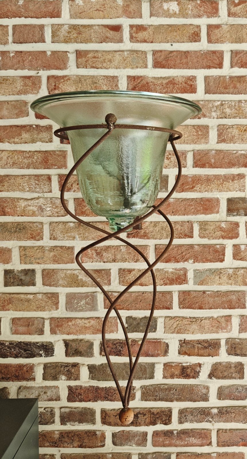 Plantenhanger met glazen stolp, Ophalen, Rond, Metaal, Minder dan 30 cm