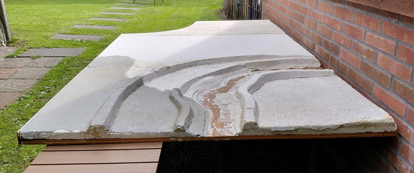 Spoorplaat 122x202cm met rivierlandschap, Hobby en Vrije tijd, Ophalen, Gebruikt