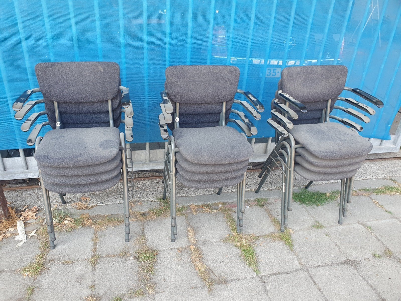 40x  koppelbare stapelstoelen - per 4 stapelbaar, Ophalen