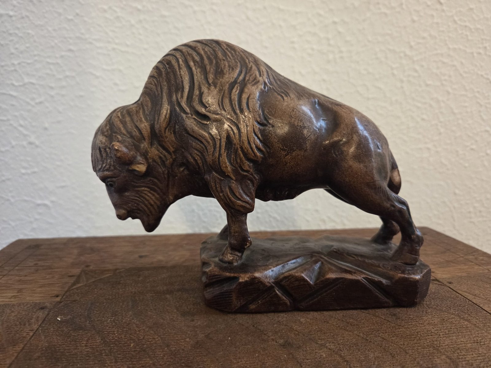 Apeldoorn 1932 Beeld van een Bison, Minder dan 20 cm, Ophalen of Verzenden, Zoogdier, Gemerkt