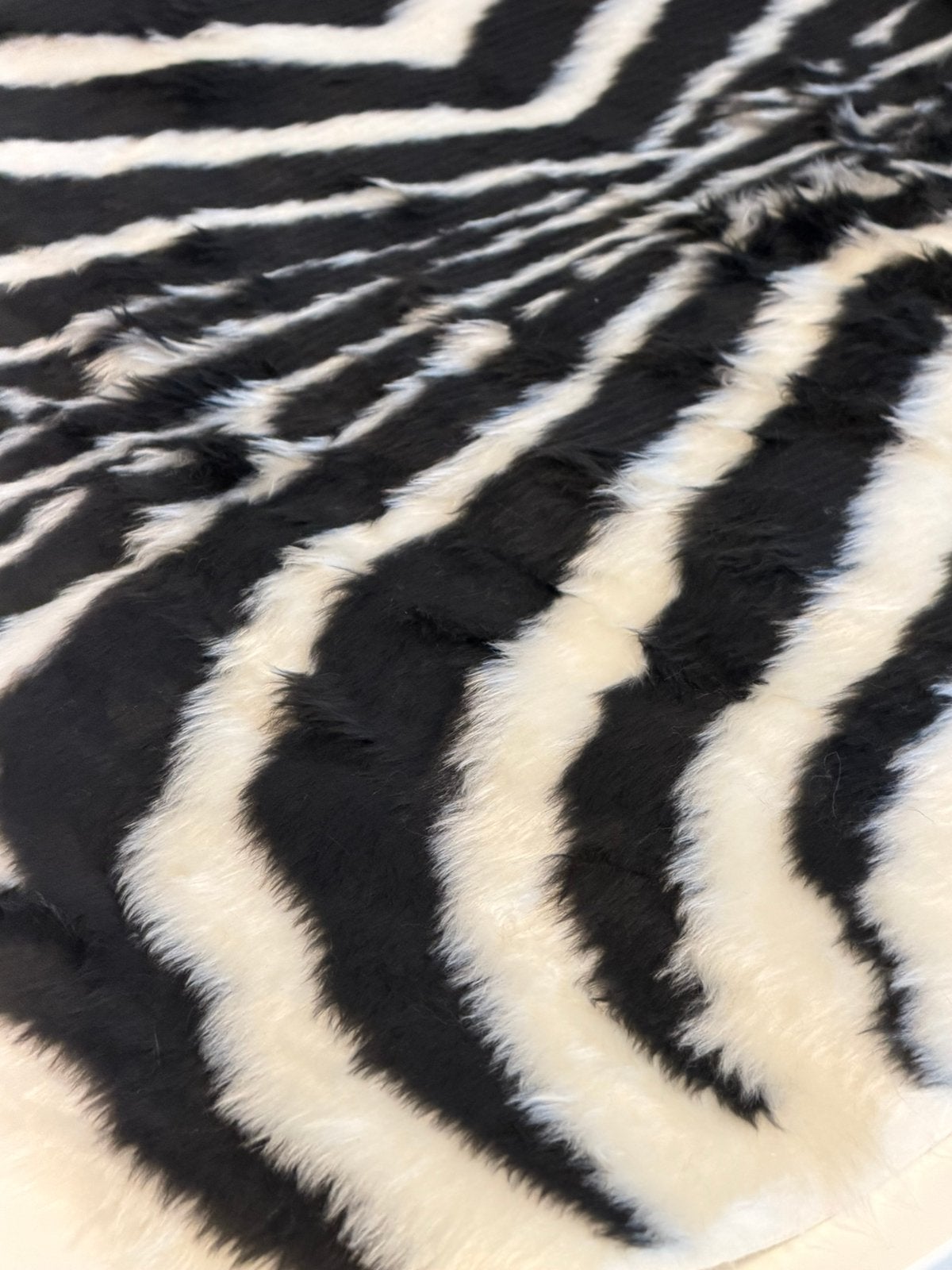 Imitatie Zebrahuid Vloerkleed 140x70 cm Zebra Kleed NIEUW, 100 tot 150 cm, Zwart, Nieuw, H
