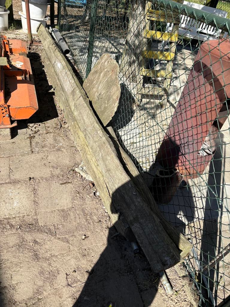 Oude eiken balken, Doe-het-zelf en Verbouw, Ophalen, Gebruikt, Eiken, Balk