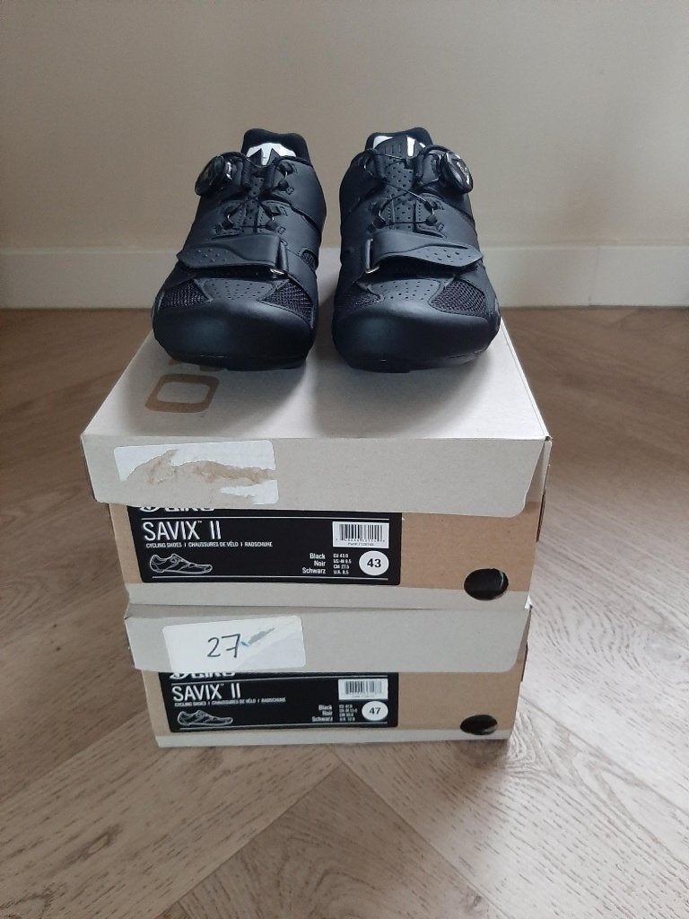 Giro Savix II Wielrenschoenen Zwart maat 43 en 47, Ophalen of Verzenden, Nieuw, Schoenen