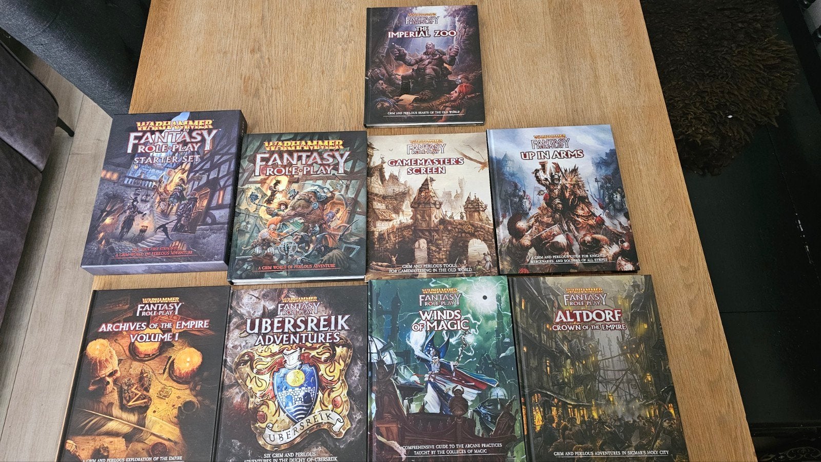 Grote verzameling Warhammer Roleplay Fantasy Boeken, Hobby en Vrije tijd, Ophalen of Verzenden, Zo goed als nieuw, Warhammer, Boek of Catalogus