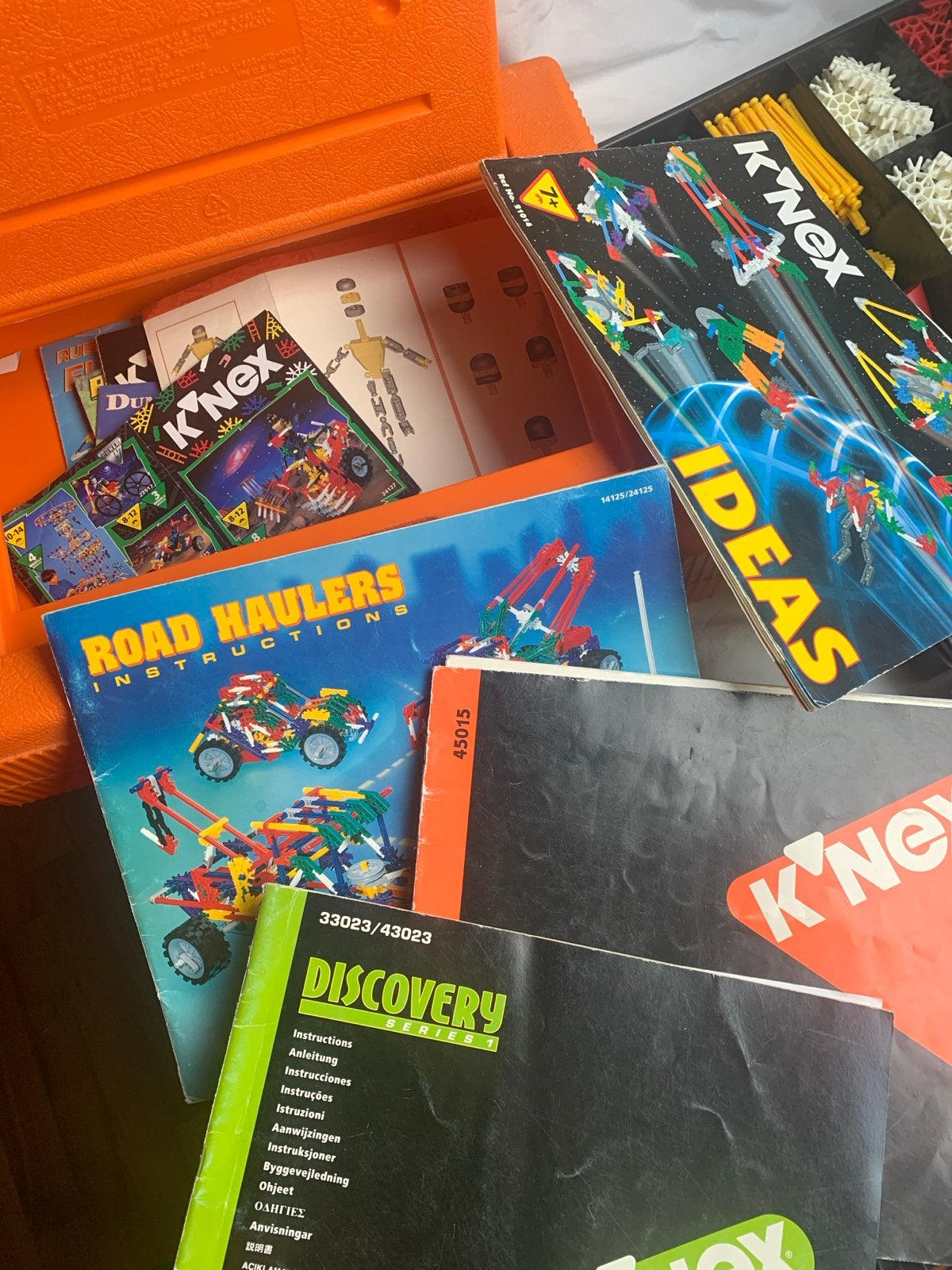 Grote collectie K'nex gesorteerd met motortje en boekjes, Ophalen, Gebruikt, K'nex