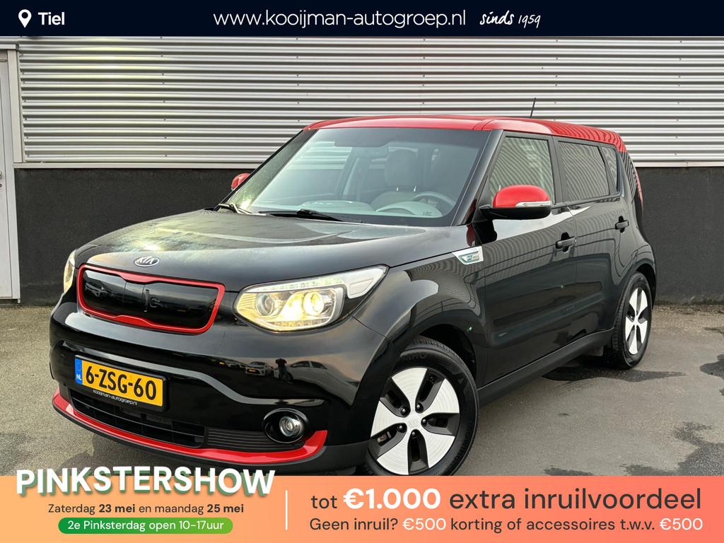 Kia Soul EV ExecutiveLine 27 kWh Navigatie, Stoelverwarming,, Auto's, Kia, Gebruikt, 1465 kg, Zwart, Soul