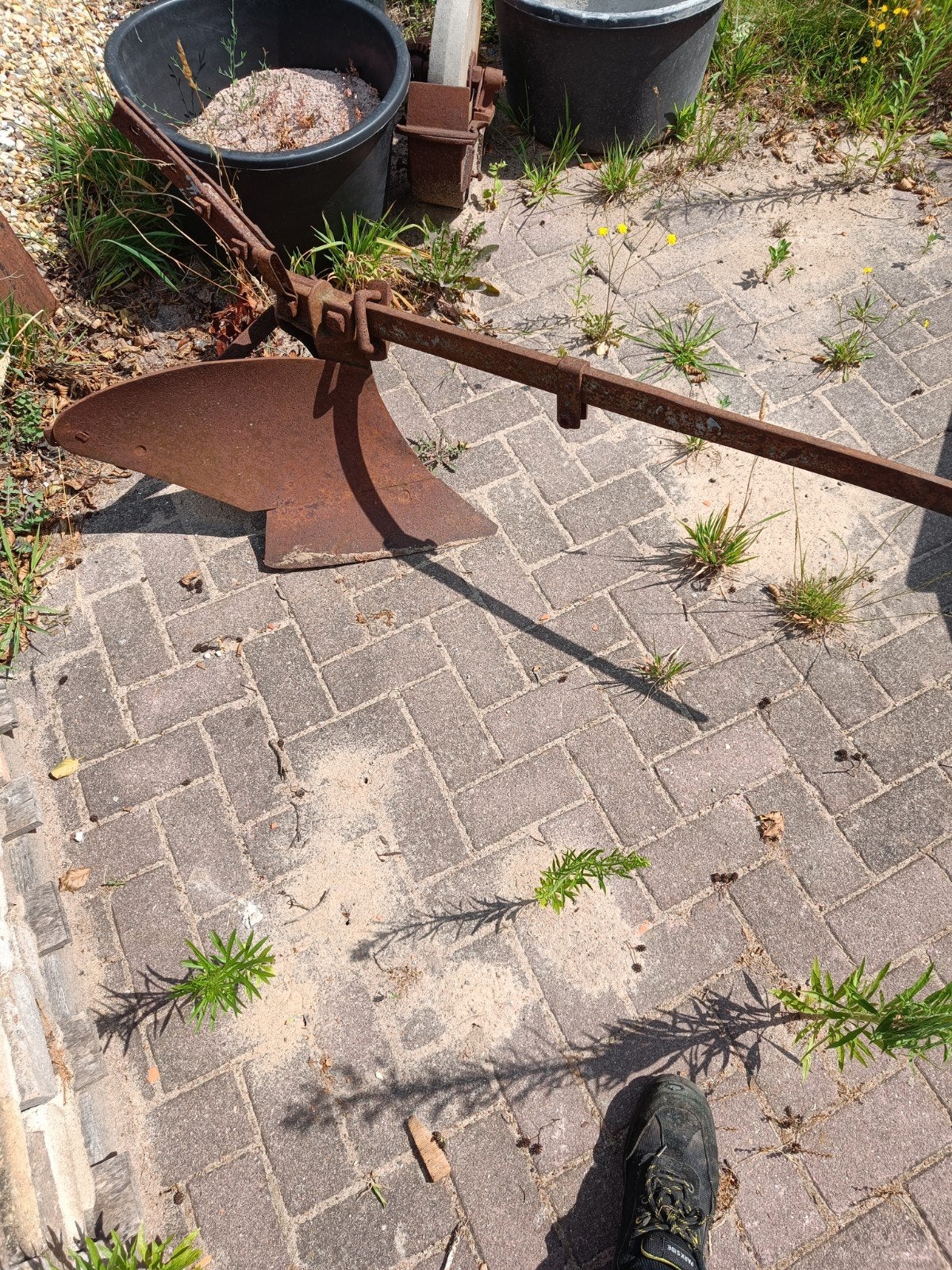 Antieke ploeg - Decoratief tuinstuk, Antiek en Kunst, Antiek | Gereedschap en Instrumenten, Ophalen