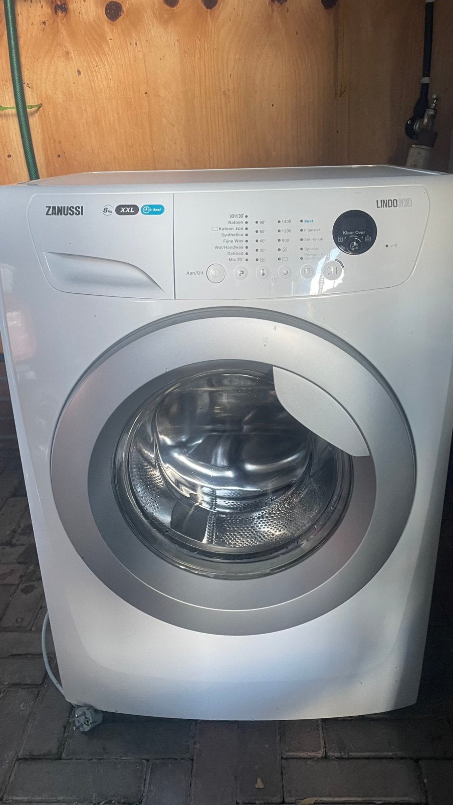 Zanussi wasmachine 8kg, Witgoed en Apparatuur, Ophalen, 1200 tot 1600 toeren, Gebruikt, 8 tot 10 kg