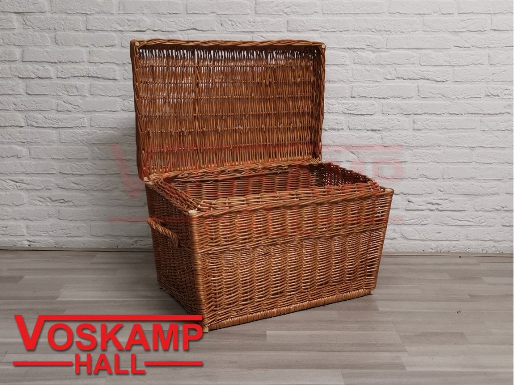 Luxe rieten picknickmand met deksel. Voskamp Hall, Overige typen, Niet ingevuld, Nieuw, Niet ingevuld