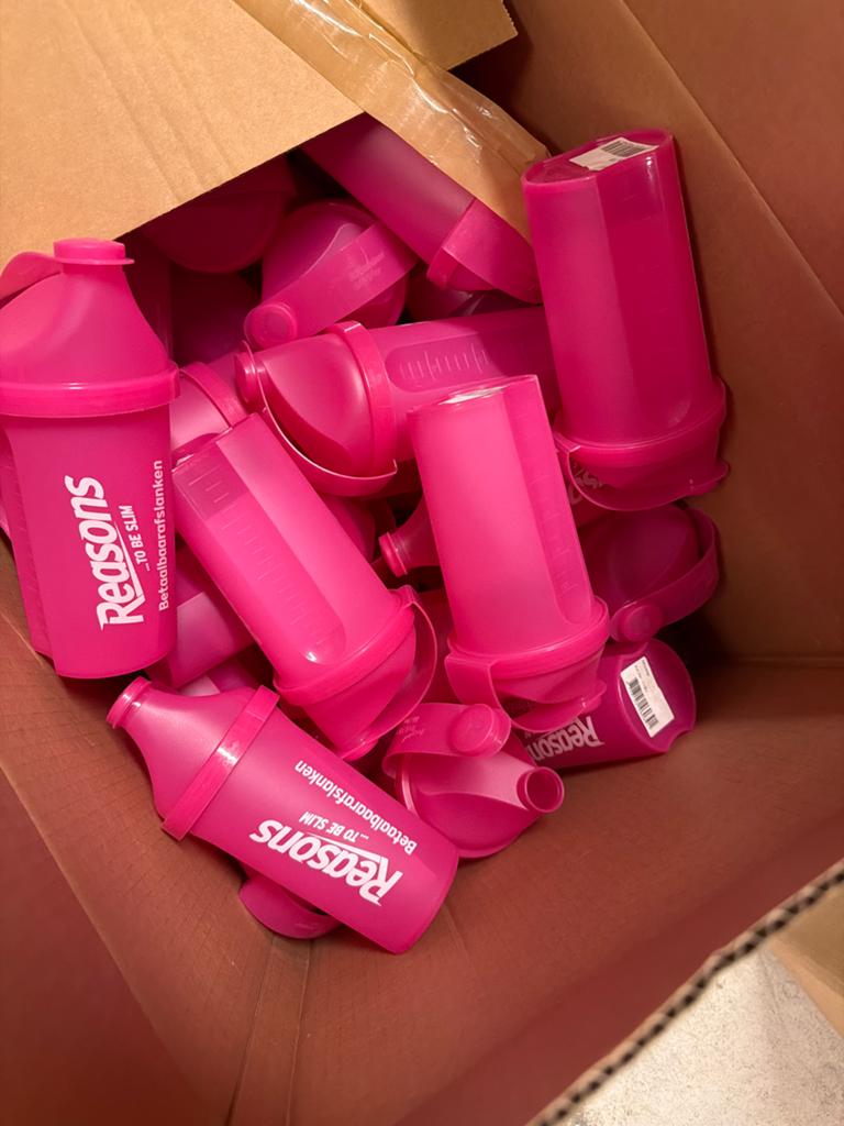 Roze Reasons Shake Bekers - Nieuw in doos, Ophalen of Verzenden, Nieuw