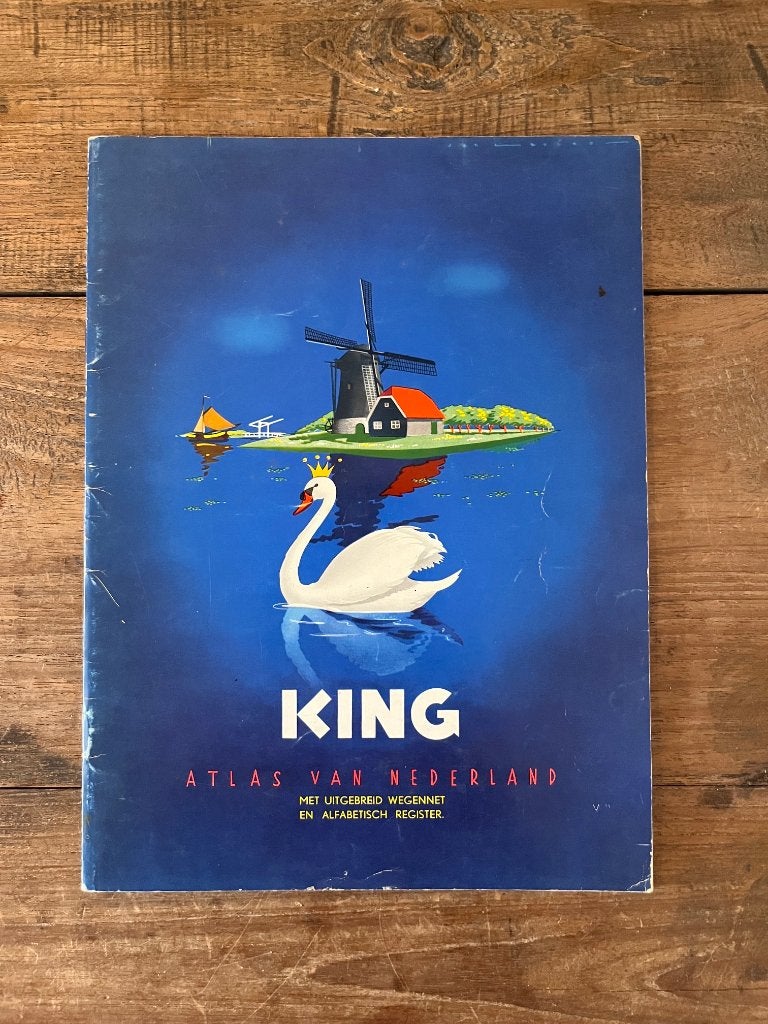 King Atlas van Nederland uit 1960, Boeken, Atlassen en Landkaarten, Overige atlassen, Ophalen of Verzenden, 1800 tot 2000, Nederland