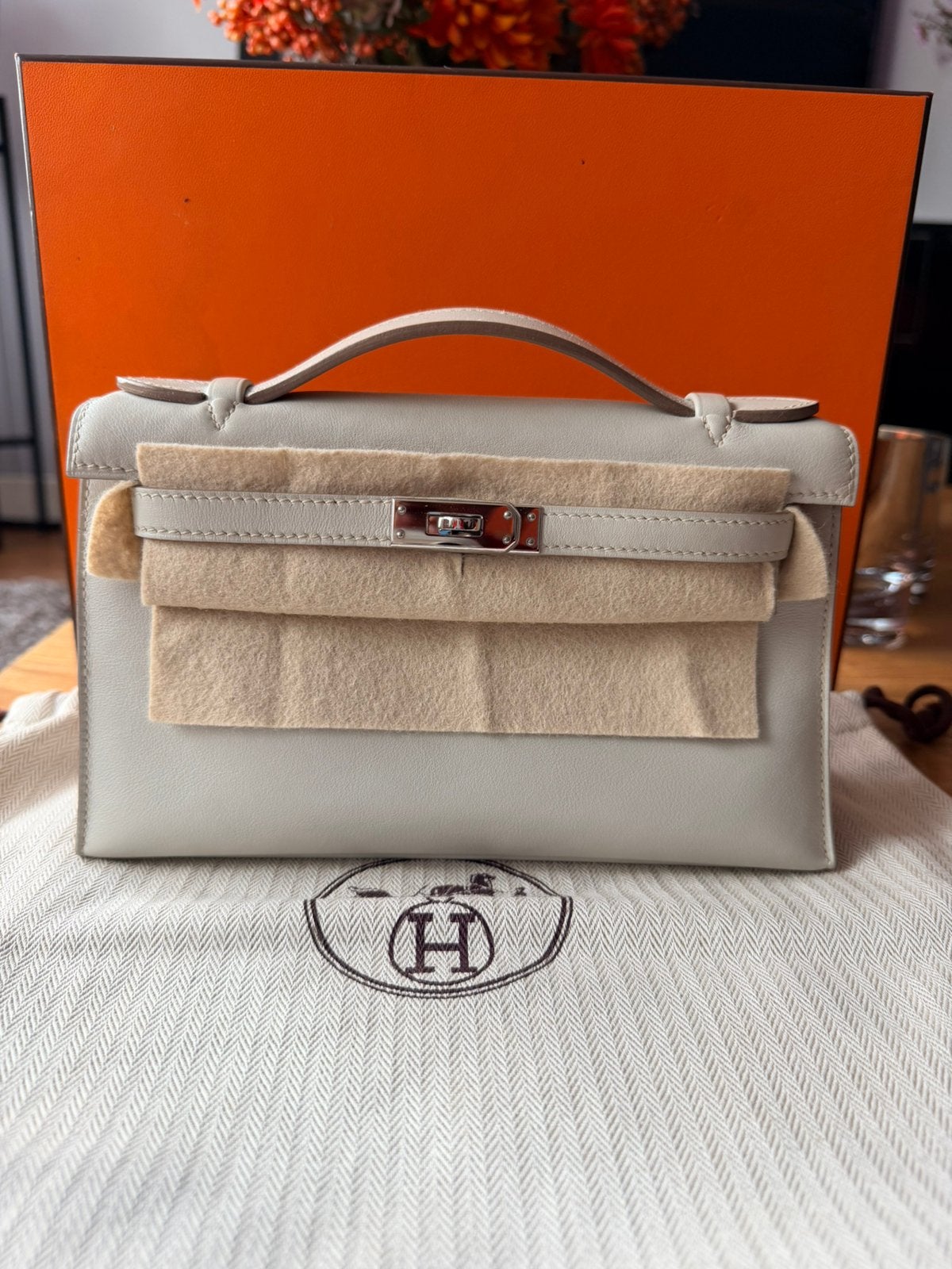 Hermes Kelly Pochette, Ophalen, Zo goed als nieuw, Handtas