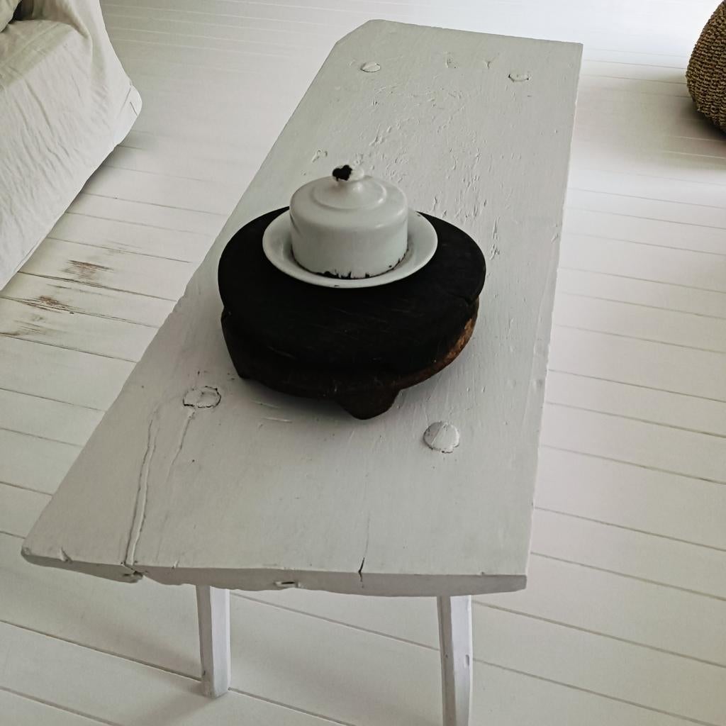 Brocante tafel slagerstafel salontafel uit Hongarije, Ophalen