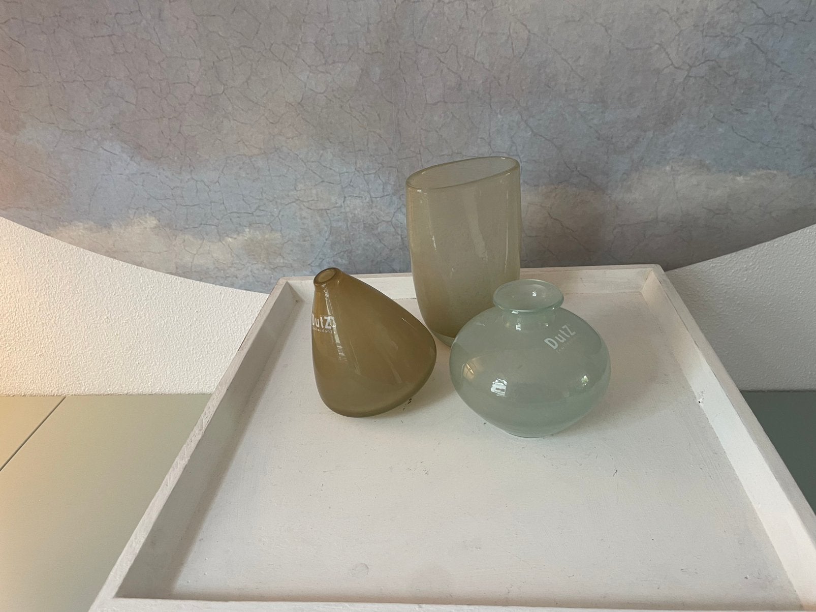 DUTZ  vaasjes, Huis en Inrichting, Gebruikt, Handgemaakt, Glas, Groen