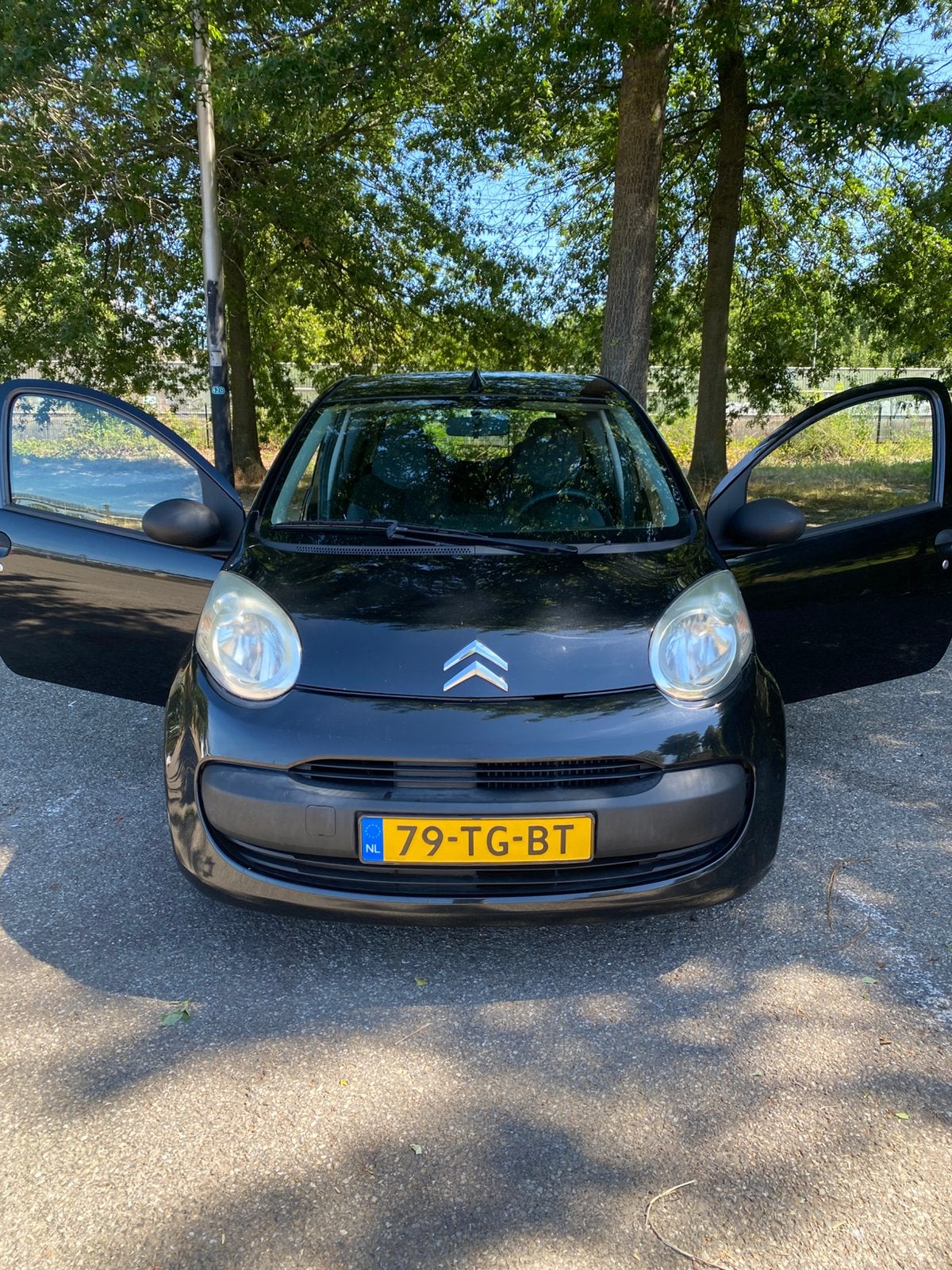 Citroën C1 1.0 Zwart NAP Carplay, Auto's, Voorwielaandrijving, Stof, 765 kg, 4 stoelen