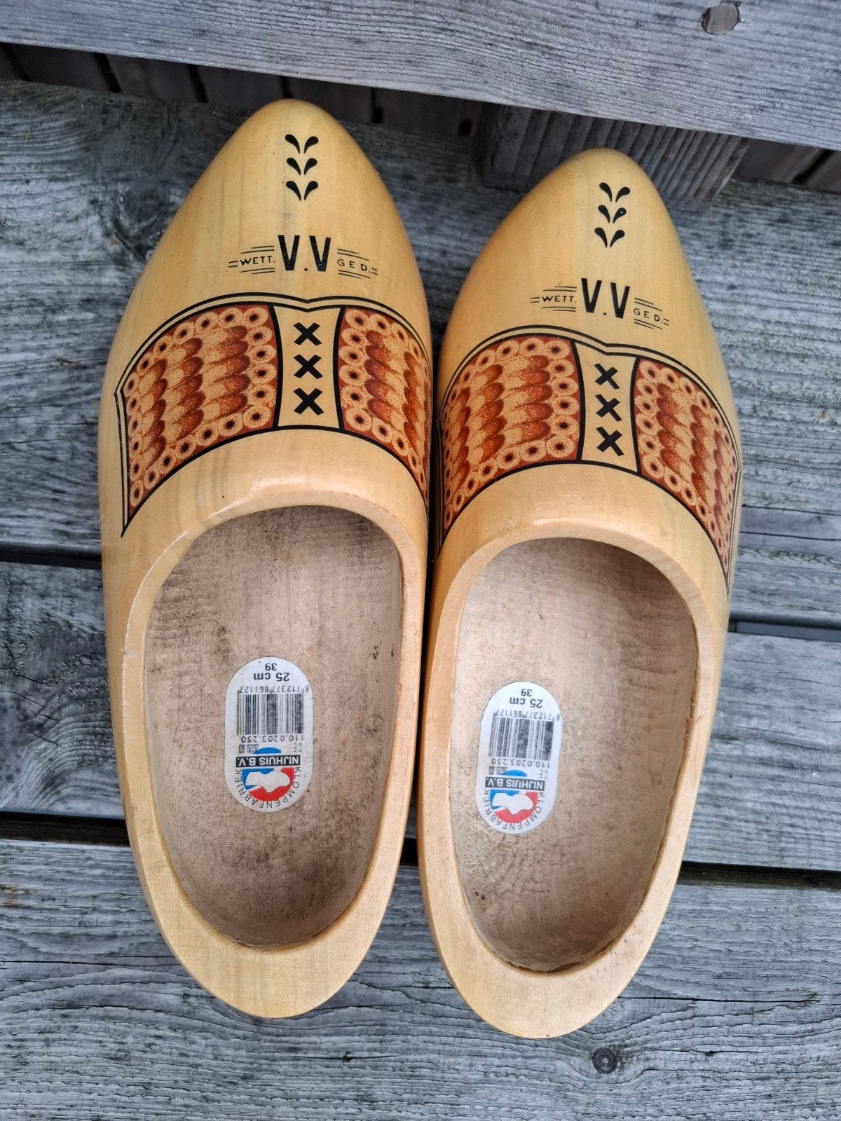 Zo goed als nieuwe gele houten Nijhuis BV klompen maat 39, Ophalen of Verzenden, Zo goed als nieuw