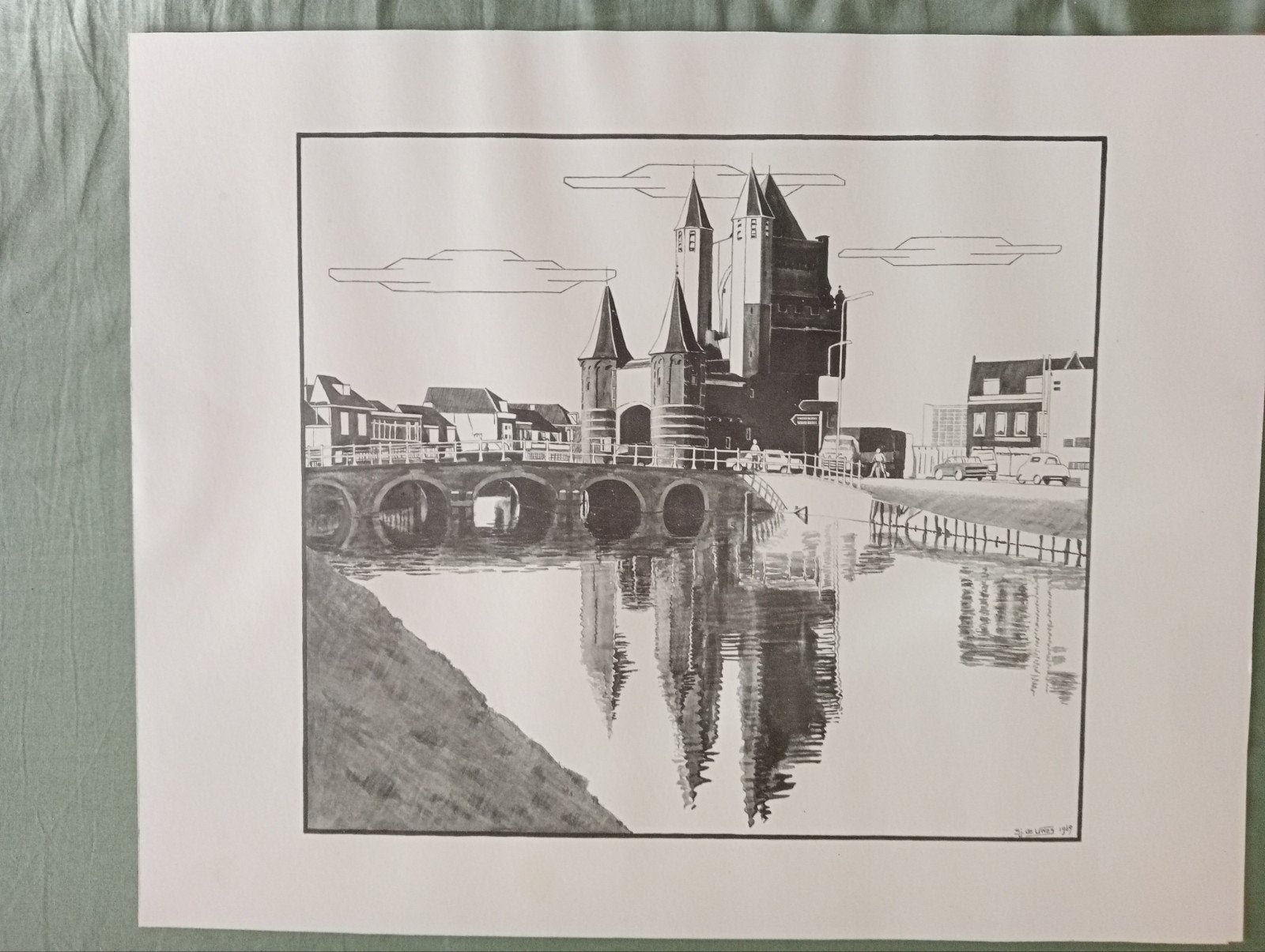 Sjoerd de Vries Amsterdamse Poort Haarlem, Antiek en Kunst, Ophalen of Verzenden