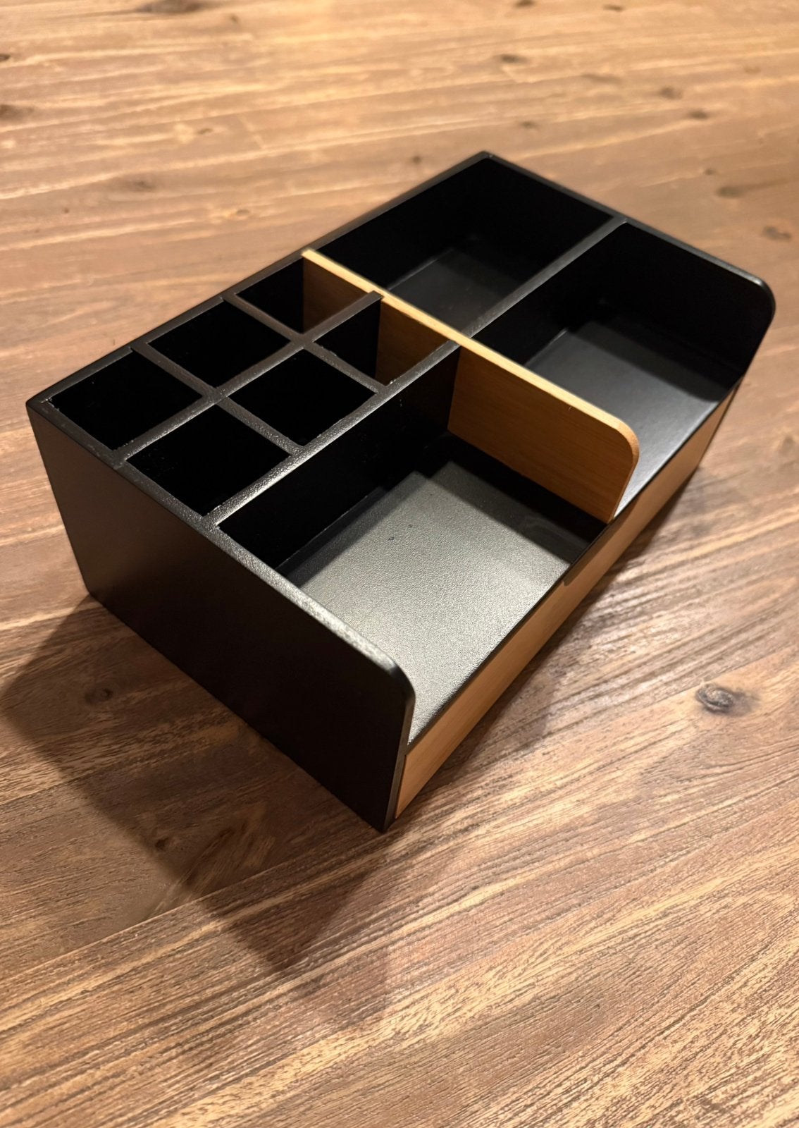 Make-up organizer - zwart bamboe, Ophalen of Verzenden, Zo goed als nieuw, Zwart