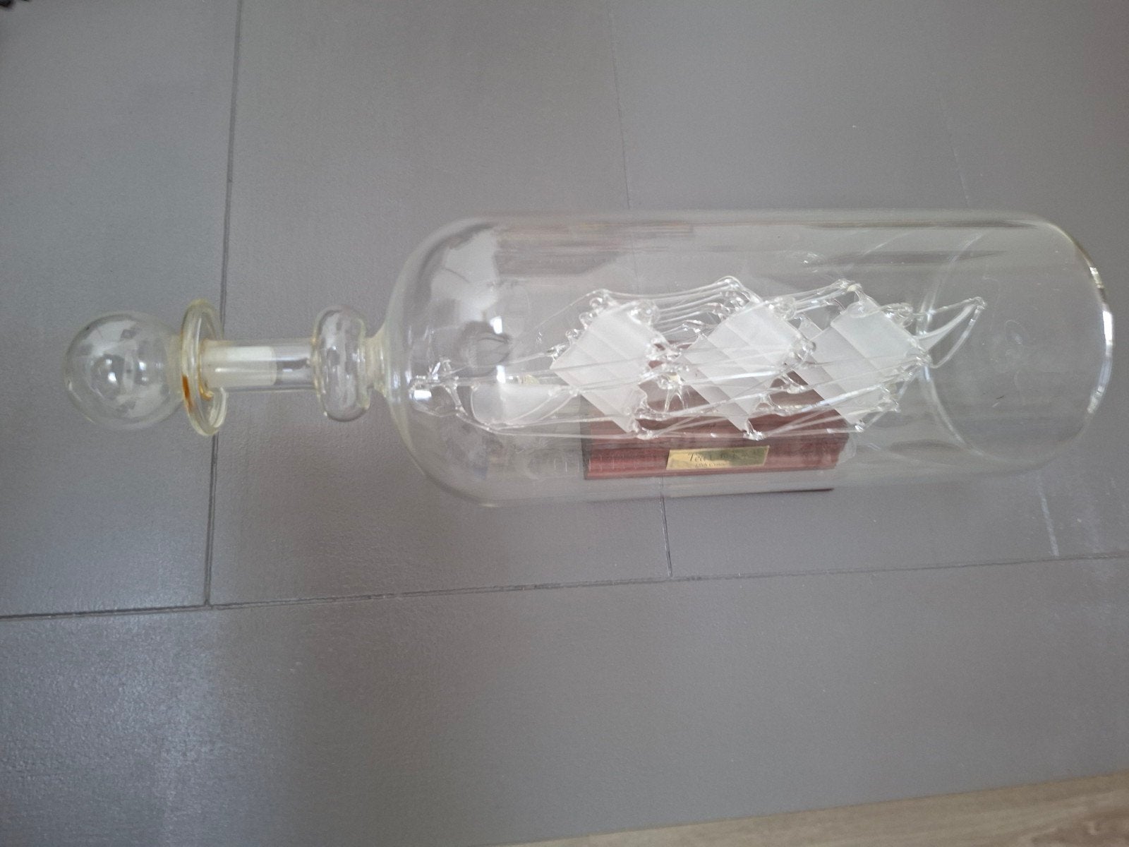 Decoratieve Glazen Fles met Scheepje, Ophalen