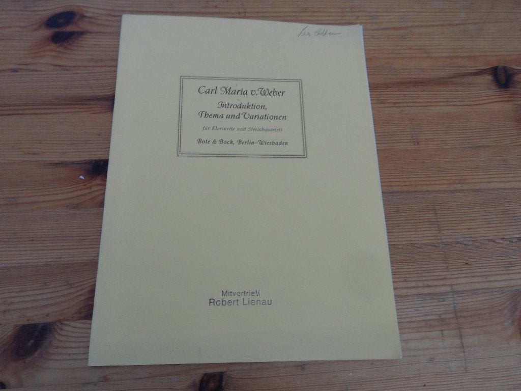 Carl maria von weber, Muziek en Instrumenten, Bladmuziek, Gebruikt, Klassiek, Ophalen of Verzenden, Viool of Altviool