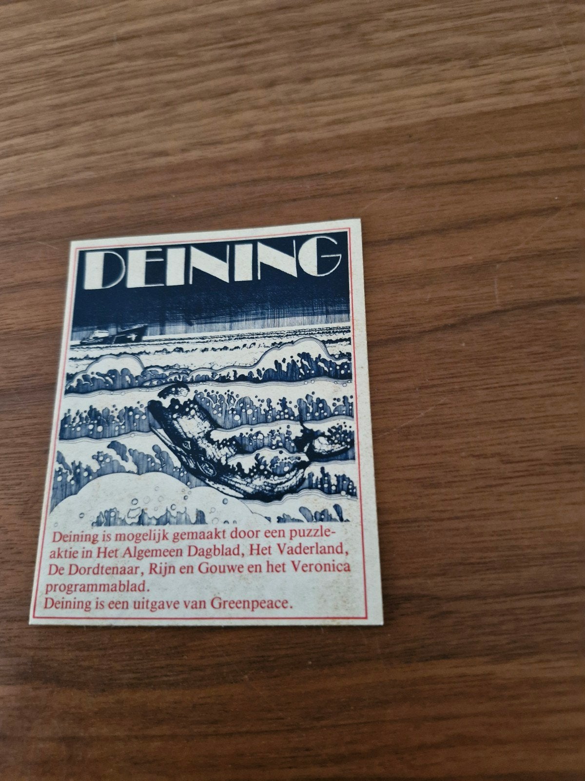 10832 Vintage Greenpeace 'Deining' Sticker - Zeldzaam, Verzamelen, Ophalen of Verzenden, Zo goed als nieuw, Overige typen
