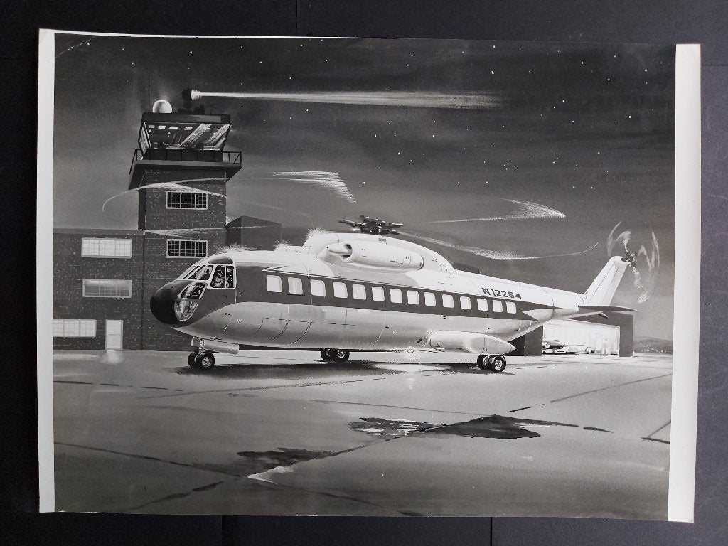 Originele foto/tekening van een Sikorsky (F815), Ophalen of Verzenden, Gebruikt, Kaart, Foto of Prent